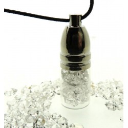 Herkimer Diamond Gemstone Mojo Bottle Pendant